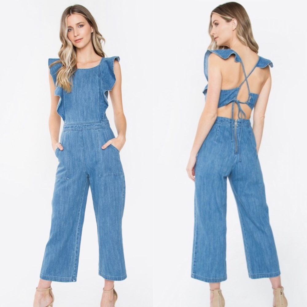 🆕 Ruffled Jean Jumpsuit